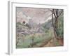 Apple Blossom, Riversbridge Farm, Blackpool, 1921-Lucien Pissarro-Framed Giclee Print