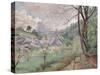 Apple Blossom, Riversbridge Farm, Blackpool, 1921-Lucien Pissarro-Stretched Canvas