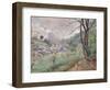 Apple Blossom, Riversbridge Farm, Blackpool, 1921-Lucien Pissarro-Framed Giclee Print