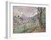 Apple Blossom, Riversbridge Farm, Blackpool, 1921-Lucien Pissarro-Framed Giclee Print