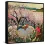 "Apple Blossom Time", May 6, 1950-John Clymer-Framed Stretched Canvas