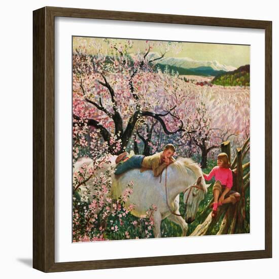 "Apple Blossom Time", May 6, 1950-John Clymer-Framed Giclee Print