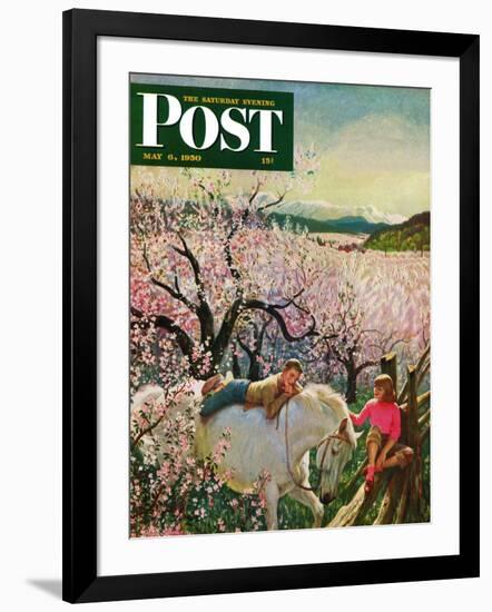 "Apple Blossom Time" Saturday Evening Post Cover, May 6, 1950-John Clymer-Framed Giclee Print