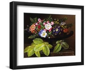 Apple Blossoms, Primula, Heather, and Yellow Acacia-Johan Laurentz Jensen-Framed Photographic Print