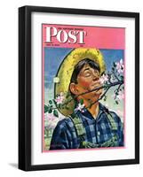 "Apple Blossoms," Saturday Evening Post Cover, May 6, 1944-Howard Scott-Framed Giclee Print