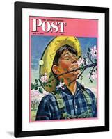 "Apple Blossoms," Saturday Evening Post Cover, May 6, 1944-Howard Scott-Framed Giclee Print