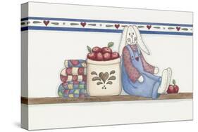 Apple Bunny 2-Debbie McMaster-Stretched Canvas