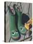 Apple Frog Boots-Michele Meissner-Stretched Canvas