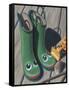 Apple Frog Boots-Michele Meissner-Framed Stretched Canvas