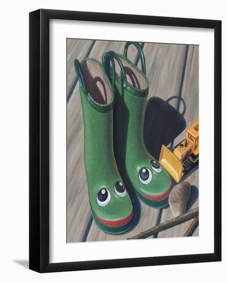 Apple Frog Boots-Michele Meissner-Framed Giclee Print