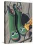 Apple Frog Boots-Michele Meissner-Stretched Canvas