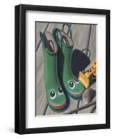 Apple Frog Boots-Michele Meissner-Framed Premium Giclee Print