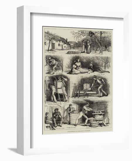 Apple-Gathering and Cider-Making in Devonshire-Francis S. Walker-Framed Giclee Print