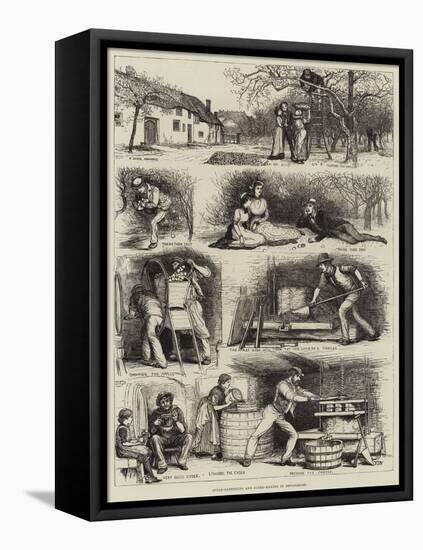 Apple-Gathering and Cider-Making in Devonshire-Francis S. Walker-Framed Stretched Canvas