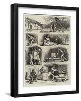 Apple-Gathering and Cider-Making in Devonshire-Francis S. Walker-Framed Giclee Print