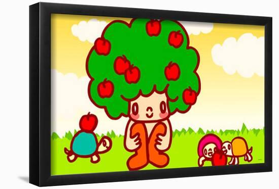 Apple Girl-Minoji-Framed Poster