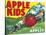 Apple Kids Apple Label - Yakima, WA-Lantern Press-Stretched Canvas