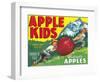 Apple Kids Apple Label - Yakima, WA-Lantern Press-Framed Art Print