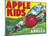 Apple Kids Apple Label - Yakima, WA-Lantern Press-Mounted Art Print