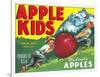 Apple Kids Apple Label - Yakima, WA-Lantern Press-Framed Art Print