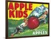 Apple Kids Apple Label - Yakima, WA-Lantern Press-Framed Art Print