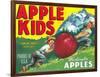 Apple Kids Apple Label - Yakima, WA-Lantern Press-Framed Art Print