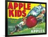 Apple Kids Apple Label - Yakima, WA-Lantern Press-Framed Art Print