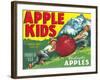 Apple Kids Apple Label - Yakima, WA-Lantern Press-Framed Art Print