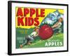 Apple Kids Apple Label - Yakima, WA-Lantern Press-Framed Art Print