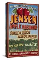 Apple Orchard - Vintage Sign-Lantern Press-Stretched Canvas