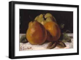 Apple, Pear and Orange, C.1871-72-Gustave Courbet-Framed Giclee Print