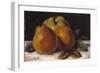 Apple, Pear and Orange, C.1871-72-Gustave Courbet-Framed Giclee Print