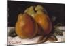 Apple, Pear and Orange, C.1871-72-Gustave Courbet-Mounted Giclee Print