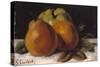Apple, Pear and Orange, C.1871-72-Gustave Courbet-Stretched Canvas