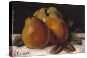 Apple, Pear and Orange, C.1871-72-Gustave Courbet-Stretched Canvas