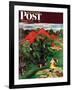 "Apple Picking Time," Saturday Evening Post Cover, September 27, 1947-John Falter-Framed Giclee Print