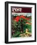 "Apple Picking Time," Saturday Evening Post Cover, September 27, 1947-John Falter-Framed Giclee Print