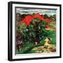 "Apple Picking Time," September 27, 1947-John Falter-Framed Giclee Print