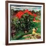 "Apple Picking Time," September 27, 1947-John Falter-Framed Giclee Print