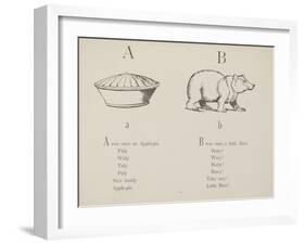 Apple-pie and Bear Illustrations and Verse From Nonsense Alphabets by Edward Lear.-Edward Lear-Framed Giclee Print