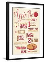 Apple Pie Recipe-Lantern Press-Framed Art Print