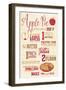 Apple Pie Recipe-Lantern Press-Framed Art Print