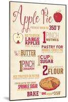 Apple Pie Recipe-Lantern Press-Mounted Art Print