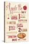 Apple Pie Recipe-Lantern Press-Stretched Canvas
