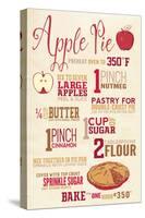 Apple Pie Recipe-Lantern Press-Stretched Canvas