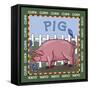 Apple Pig-Michele Meissner-Framed Stretched Canvas