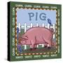 Apple Pig-Michele Meissner-Stretched Canvas