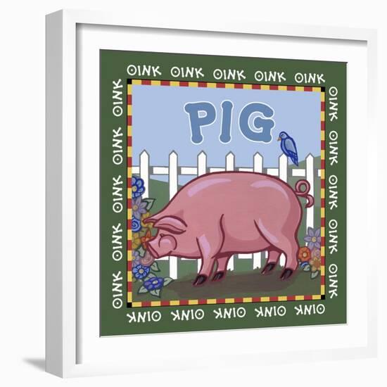 Apple Pig-Michele Meissner-Framed Giclee Print