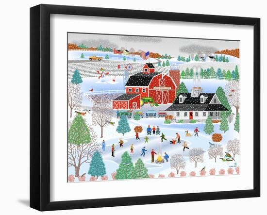 Apple Pond Farm Winter-Mark Frost-Framed Giclee Print