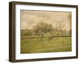 Apple Tree Blossom at Eragny-Camille Pissarro-Framed Giclee Print